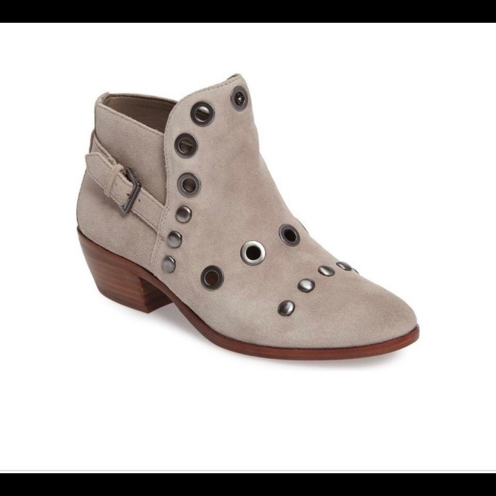 Sam Edelman | Taupe Suade |Grommet Moto Booties |